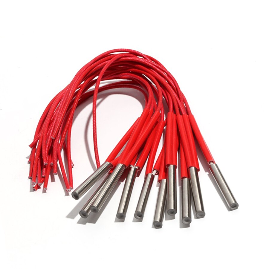 10PCS 6mm 25~35mm 201SUS Tubular Cartridge Heater 110V/220V/380V Single Head Dual Rod 30W/40W/50W Electric Heating Element