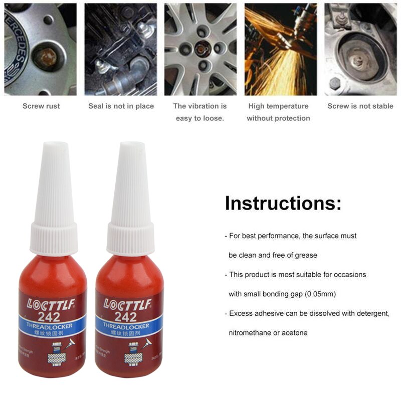 10ml Adhesive Wire Sealing Anti-Corrosion Thread Blue 242 Glue Anaerobic Screw Lock Anaerobic Adhesive