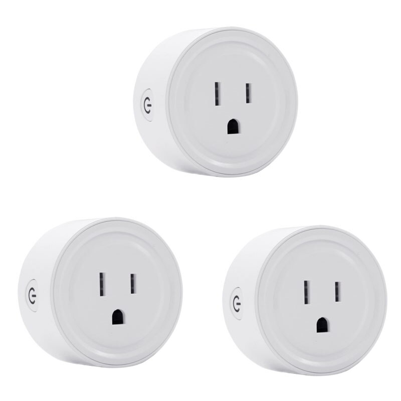 Wifi Smart Plug Outlet Afstandsbediening Us Plug Socket Voor Echo Alexa Google Thuis Voice Control Smart Socket Verlichting Accessoires: 3pcs