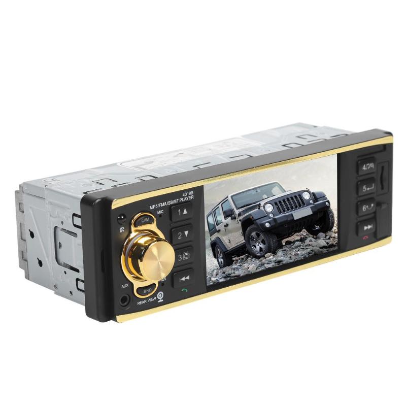 4019B In Dash Car Stereo 4.1 inch Bluetooth AUX USB Radio Digital Media Receiver with Preset Aux Audio Input Reset Key