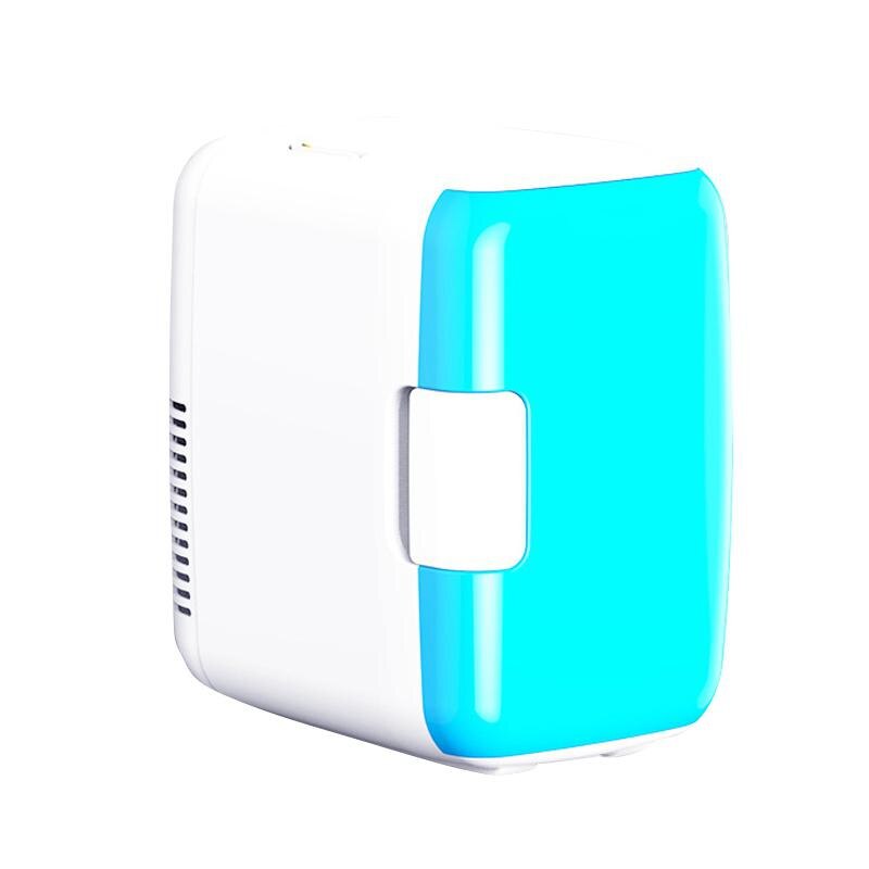 Nevera portátil de 8L para coche, máquina de calentamiento, nevera, Mini congelador, 12V, plástico ABS, ahorro de energía, nevera extraíble: Sky blue car