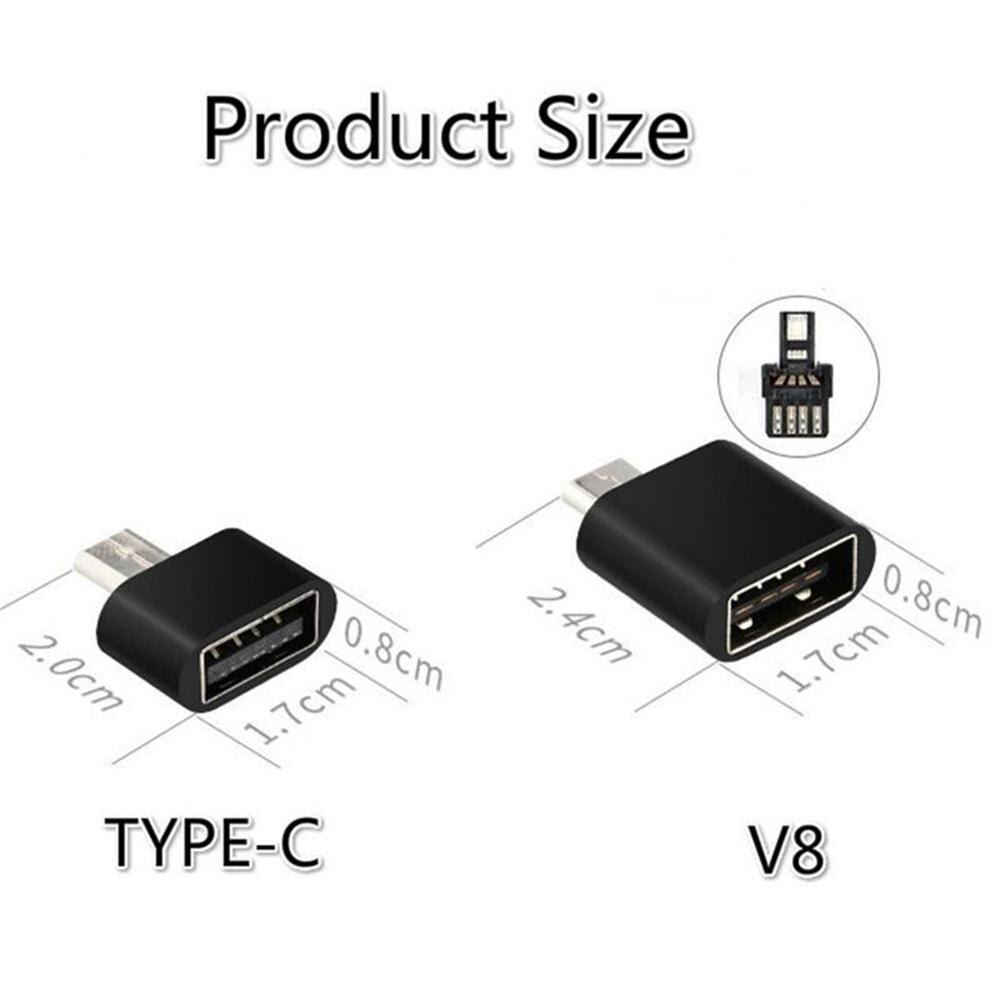 3Pcs Micro Usb Otg Naar Usb Type C Otg Adapter Converter Voor Samsung Huawei Android Type-C Otg naar Type-C Kabel Adapter