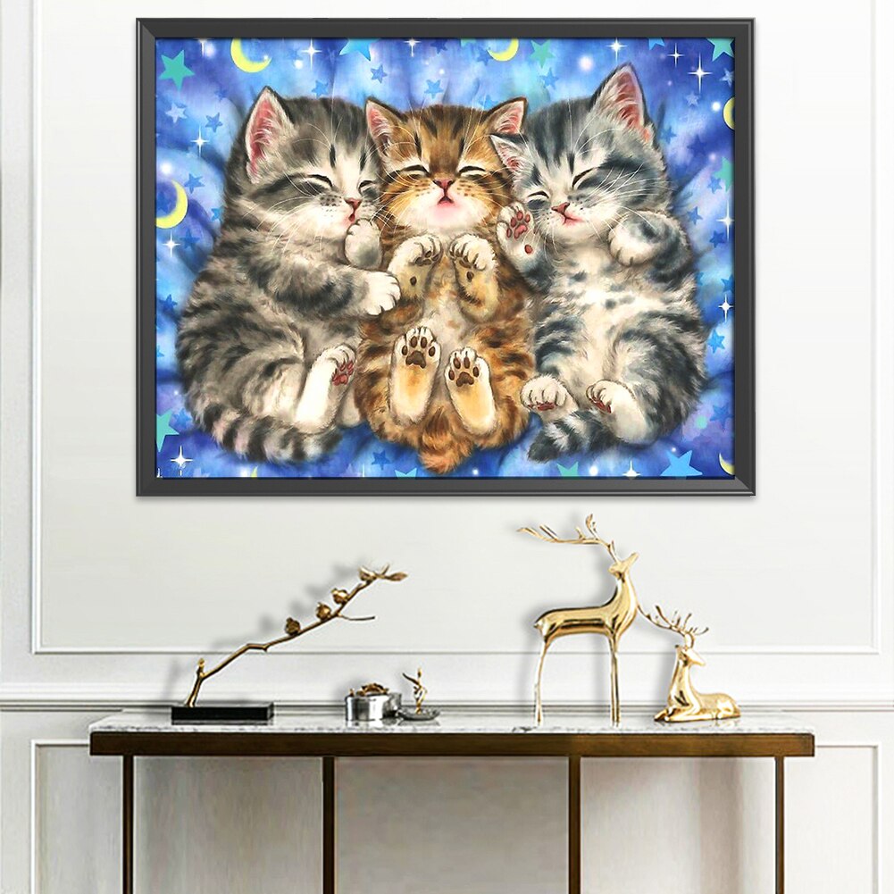 Cross Stitch Kits Animals Patterns Series Stamped Needlework Canvas 11CT Counted Handmade Kits with Manual Instruction