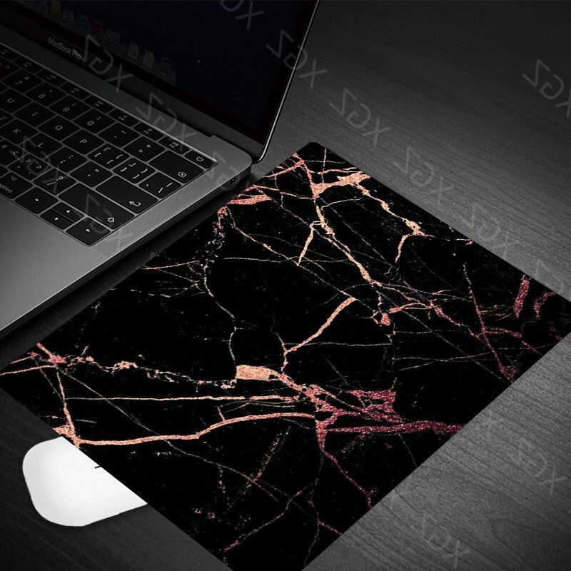 Yzuoan Products Black White Pink Marble Office Mice Gamer Soft Mouse Pad Small Size for 180*220*2mm Gaming Mousepads: 22x18-5