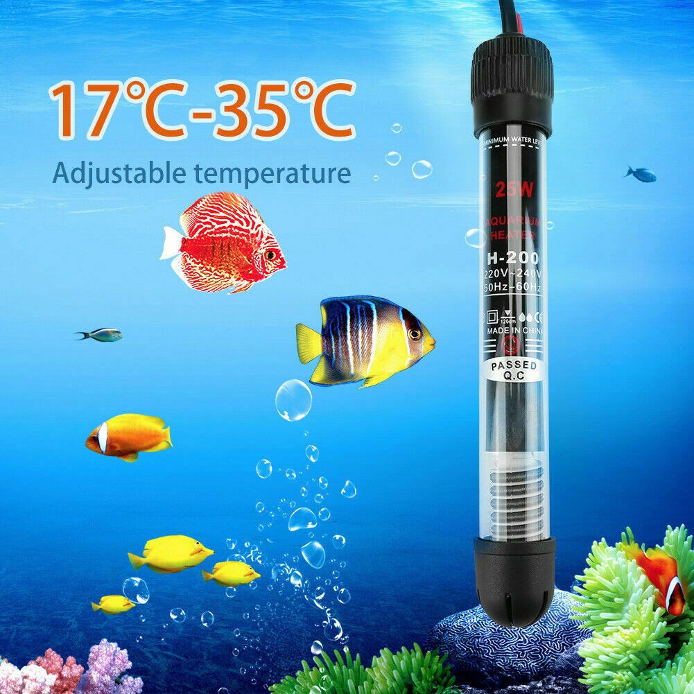 Mini Fish Tank Heater Submersible Adjustable Water Heater Stick 25/50/100/200/300W PLD