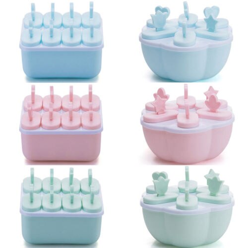 Kitchen DIY Pop Mold Top Frozen Ice Cream Mould Popsicle Maker Mould Tray Pan