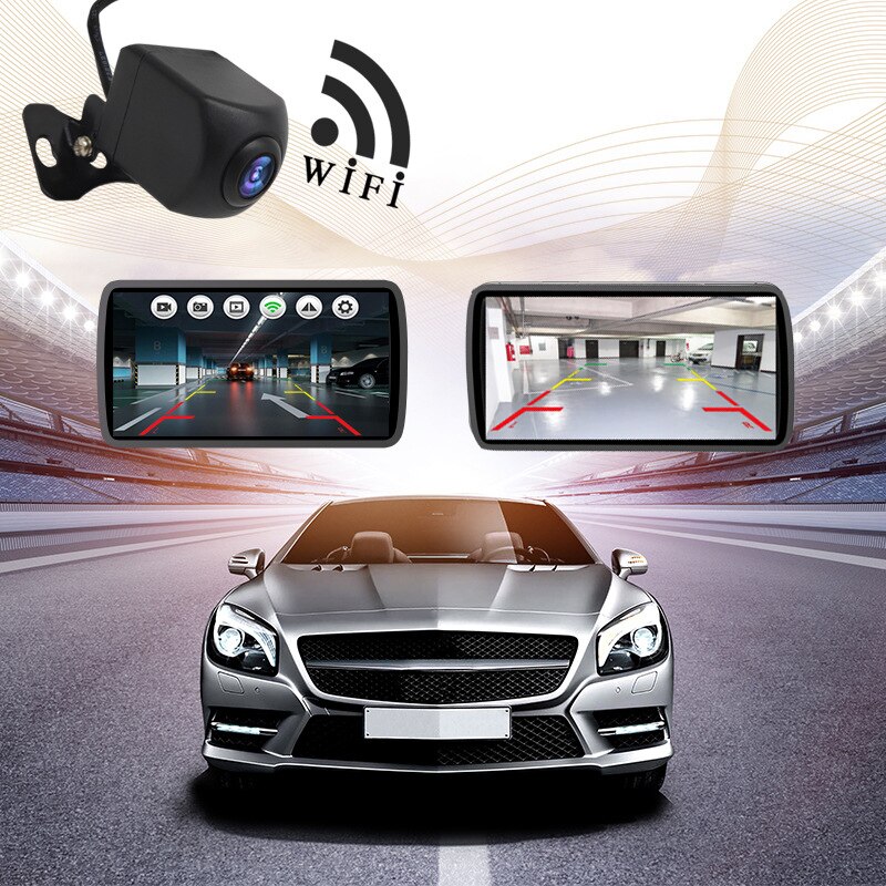 Wifi trådløst hd bakkamera bil backup kamera 170 vidvinkel  ip67 vandtæt reverse auto backup cam til 12v biler