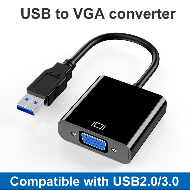 Alfavoce Usb Naar Vga Adapter 1080P Converter Externe Kaart Multi-Display Voor Laptop Pc Monitor Projector Win 7/8/10