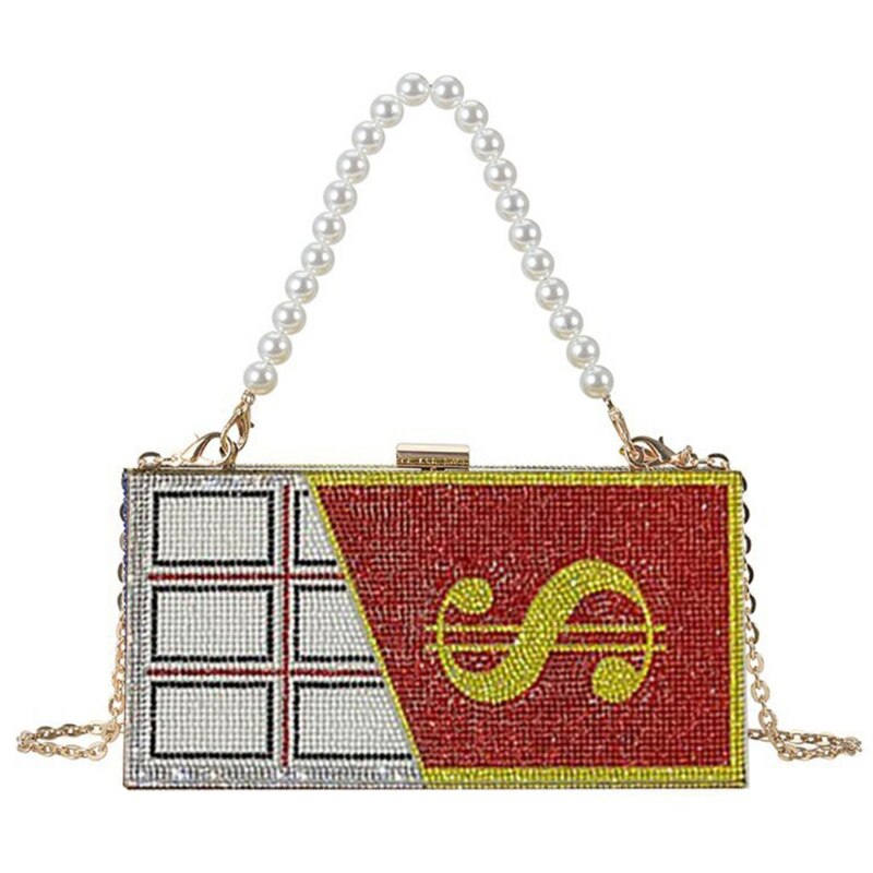 Nowy premia torebka damska torebka i torebka elegancka luksusowa torebka w kształcie czekolady w kształcie diamentu mała torba na ramię: czerwony