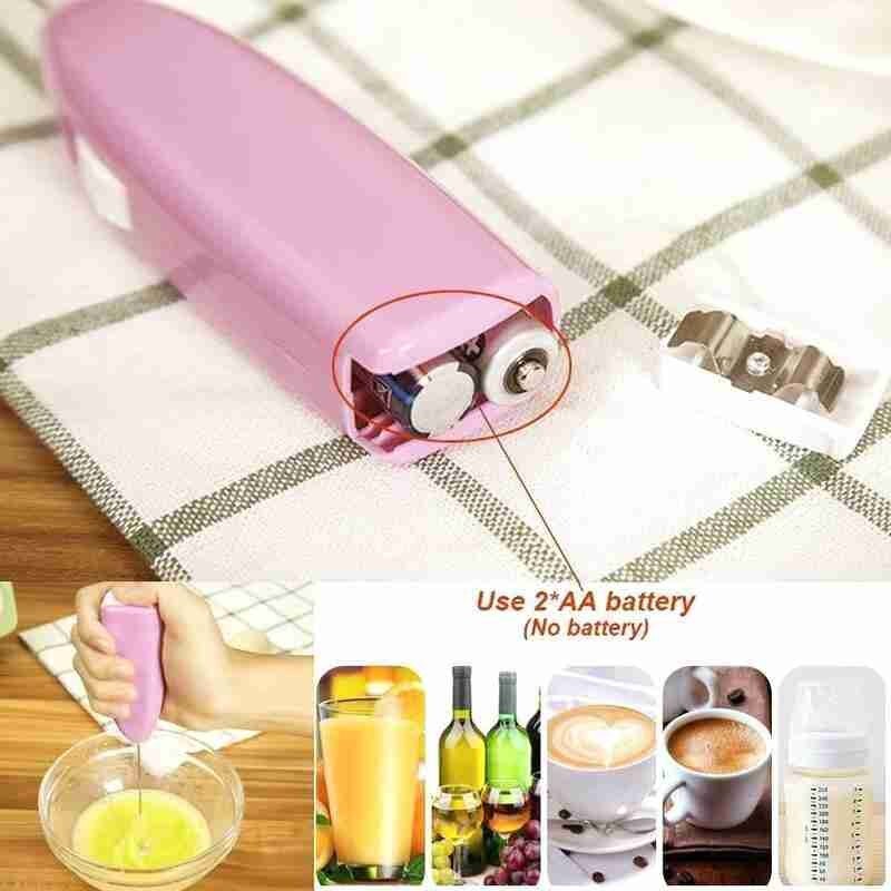 Kitchen Tools Electric Milk Foamer for Coffee Cappuccino Creamer Frother Foamer Drink Whisk Mixer Egg Beater Mini Handle Stirrer