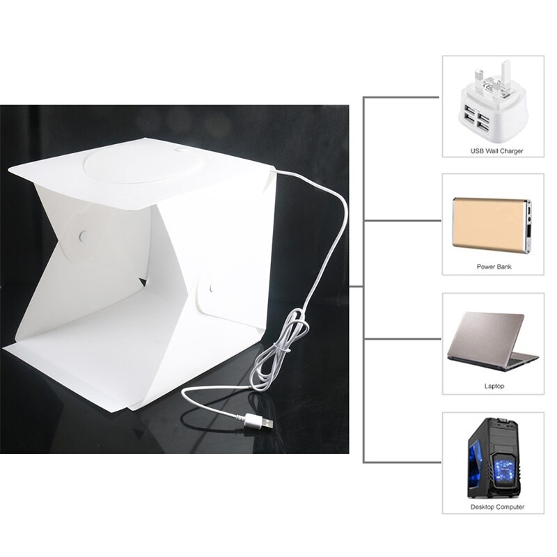 LED Folding Light Box Portable Photography Photo Studio Softbox Brightness Light Box for DSLR Camera