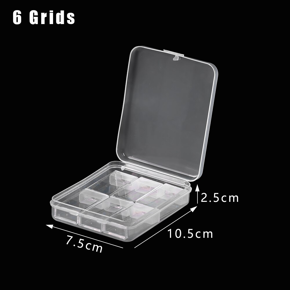 6-42 Grids Diamant Schilderen Strass Transparante Opbergdoos Met Deksel Multi Grids Sieraden Boor Collection Organisatie Case: A