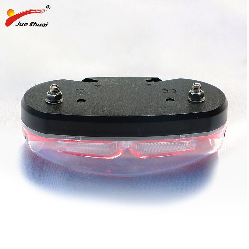JS Leds Fender Bike Light Mount on the Mudguard Rear Rack Red Plastic Safe Warning Bicycle Taillight Bike Rear Light Flashlight