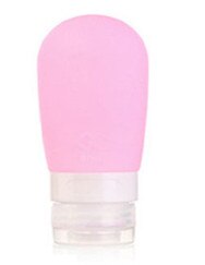 OnnPnnQ Portable Round Silicone Travel Bottles Cosmetics Shampoo Container Candy Color: Pink L