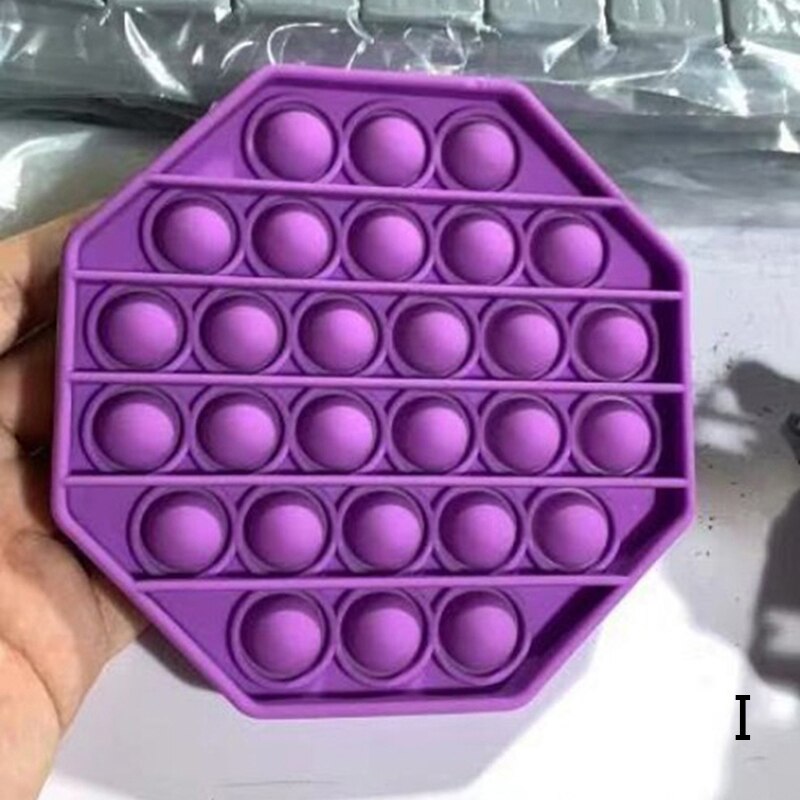 Push seine Silikon Sensorischen Zappeln Spielzeug Pop Blase Stress Relief Schiff Es Schnelle: LILA