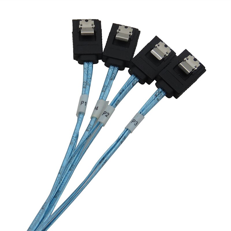 Internal 12G HD Mini SAS SFF-8643 to 4 x SATA Cable Hard Drive Cable,HD Mini SAS Host/Controller to 4 SATA Target/Backplane