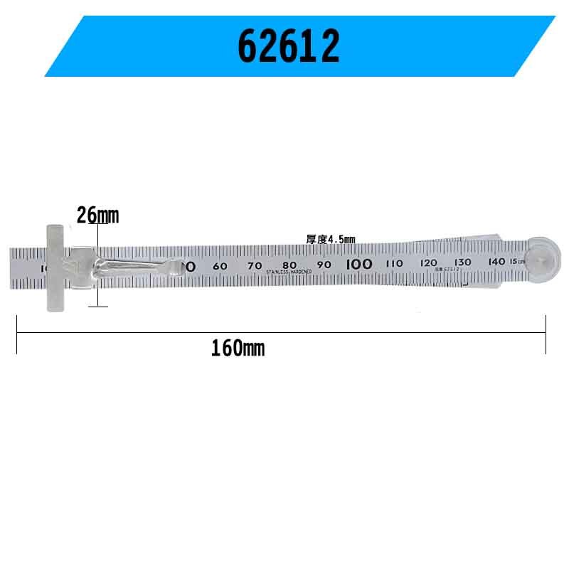 SHINWA Gap Wedge Feeler Stainless Steel hole Ruler Aperture Gauge Tapered ruler inner diameter ruler: 62612