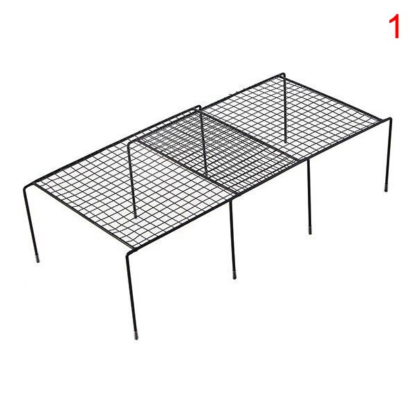 Cabinet Shelf Organizers Stackable Expandable Set of 2 Metal Kitchen Counter Metal Shelves SP99: 1