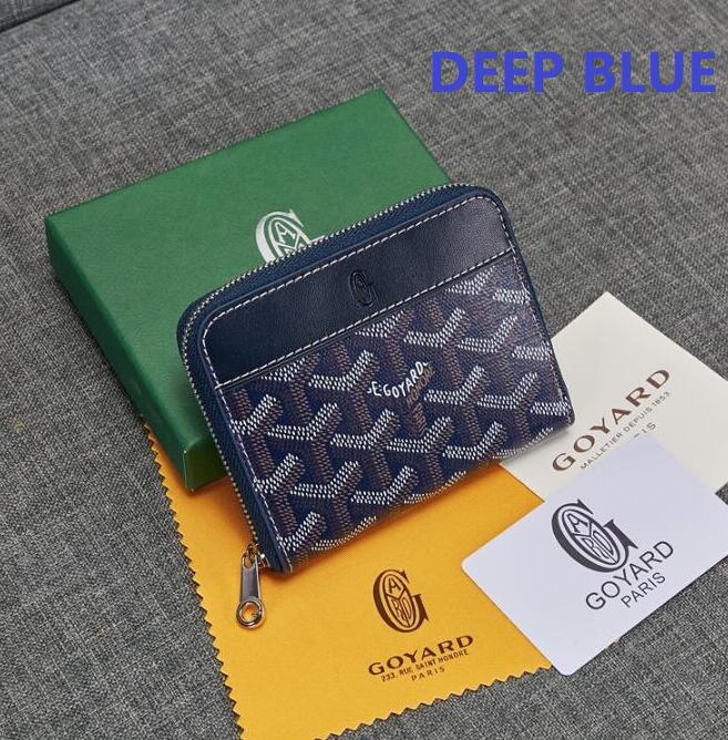 monedero con cremallera Cartera de mujer PU tarjetero de cuero de Forever Young cartera femenina: DEEP BLUE