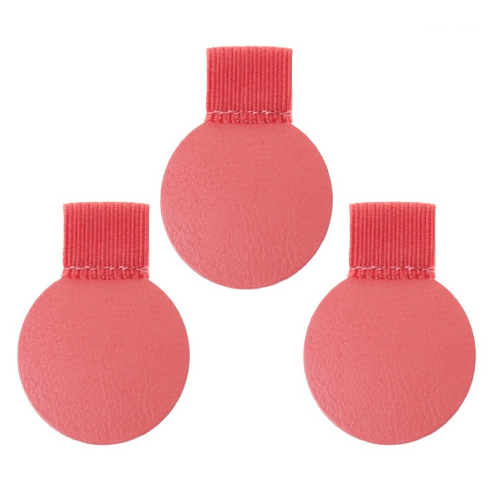 3 Pcs/set Round Self-adhesive Leather Pen Holder Pencil Elastic Loop For Notebooks Journals Calendars Supplies: Pink