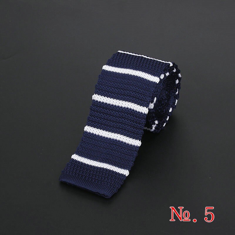Brand New męska w stylu Vintage, w paski dzianiny krawaty dla człowieka Party moda kolorowe Knitting Tie granatowy czerwony ślub cienki krawat Cravata