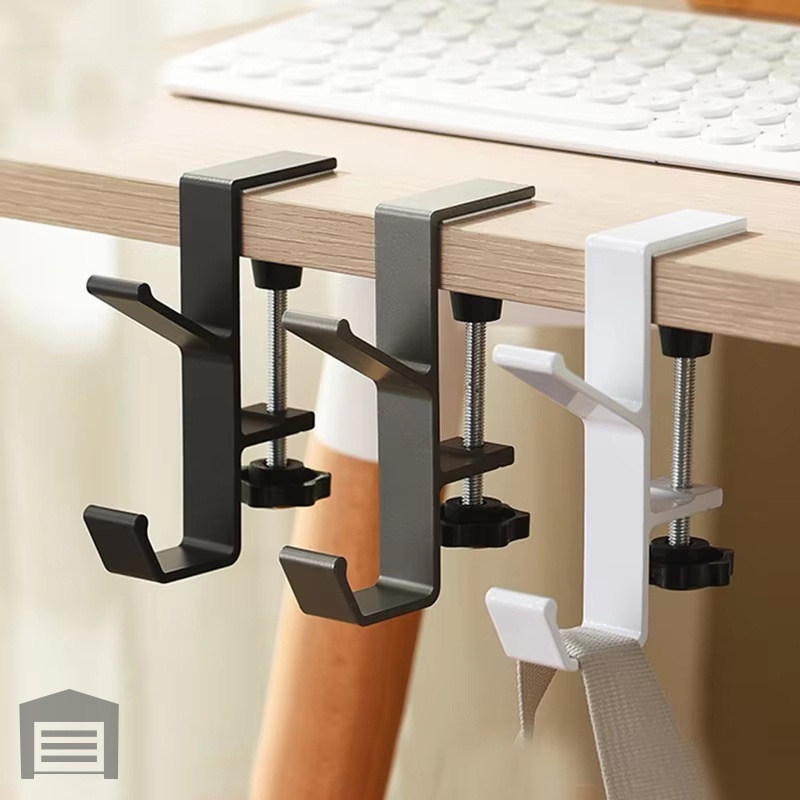 Adjustable Desk Edge Hook Gaming Headset Desk Hanger Backpack Storage Hanging Multi Hook Holder Punch-free Home Office Organizer