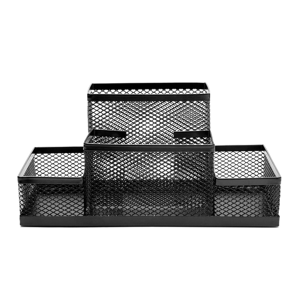 XRHYY Mesh Desk Organizer with 4 Compartments Office Supplies Accessories For Desk Accessories Perfect For Home Office Students