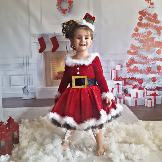 Robe De Noël Pour Enfant En Bas âge - Occasion Très Bon état, Thème Festif