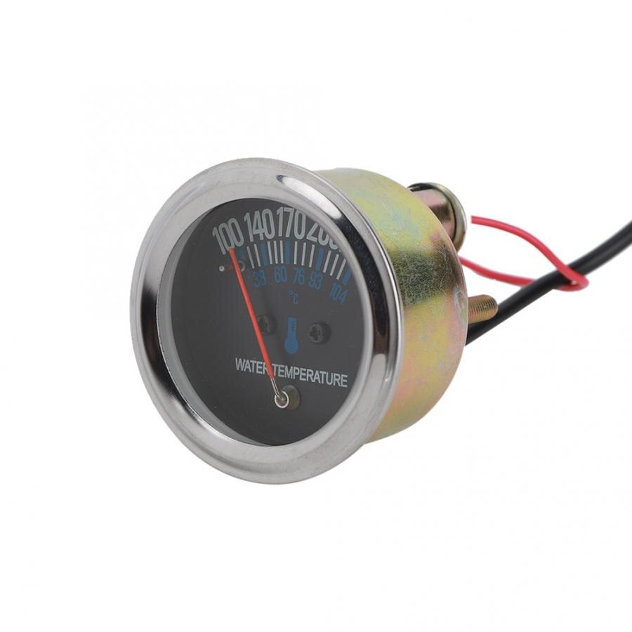 Metal Car 52mm Mechanical Water Temperature Temp Meter Gauge 38-104 degrees 12V Yellow Light Car Water Temperature Meter