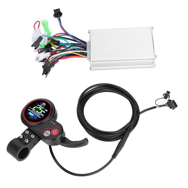 Novel -36v 350w elcykel cykel skoterkontroll lcd-display kontrollpanel med växelomkopplare e-cykeltillbehör