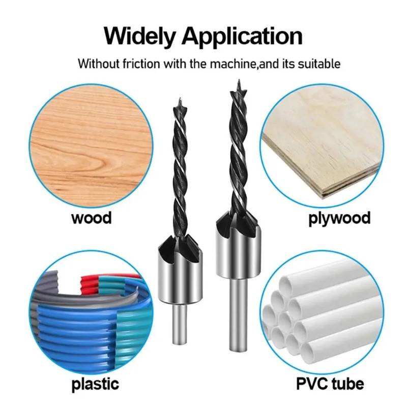 Countersink Drill Bit Set Reamer Woodworking Chamfer Counterbore Pliot Hole Cutter Screw Hole Drill 4/5/6/7/8/10mm HSS Hole Dril