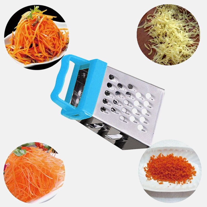 Gadget de cuisine 4 côtés Mini râpe à fromage végétal râpe à noix de muscade Zester acier multi-fonction déchiqueteuse verticale trancheuse Cutter