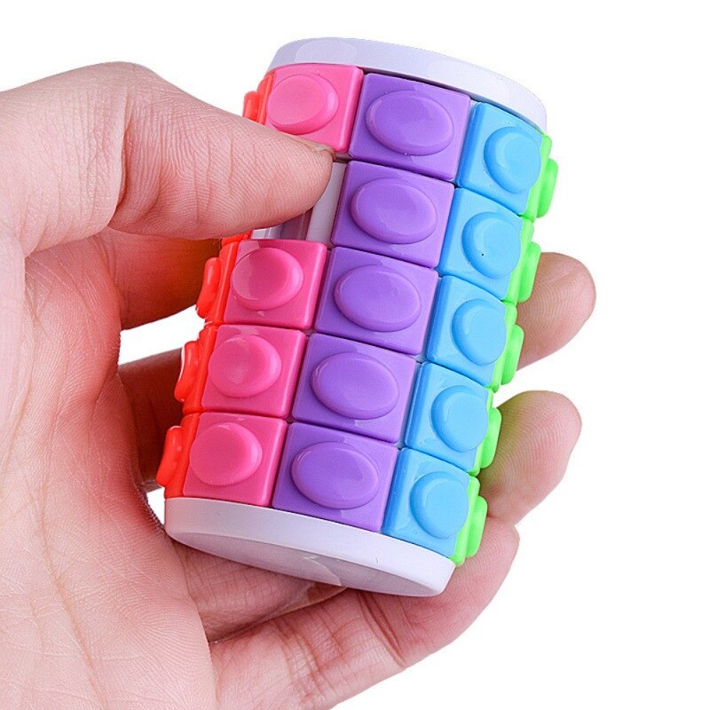 Kleur Cube Decompressie Speelgoed Cilindrische Cube Speed Twist Puzzel Kind Educatief Speelgoed Baby Spel