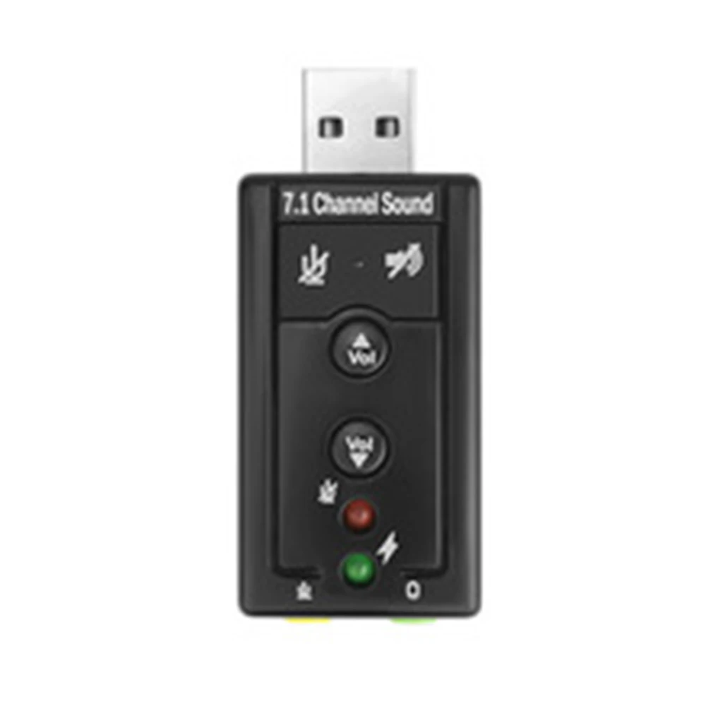 7.1 Sound Card 3D Stereo USB Audio Adapter to jack 3.5mm External Sound Card for Windows XP/2000/Vista/7 Laptop PC