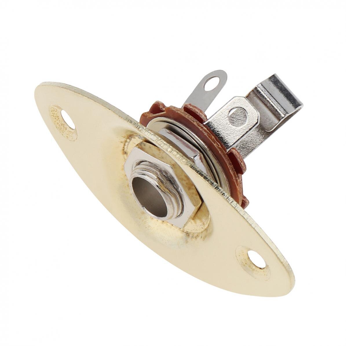 Gold Oval Output Jack Socket Bass / Electric Guitar