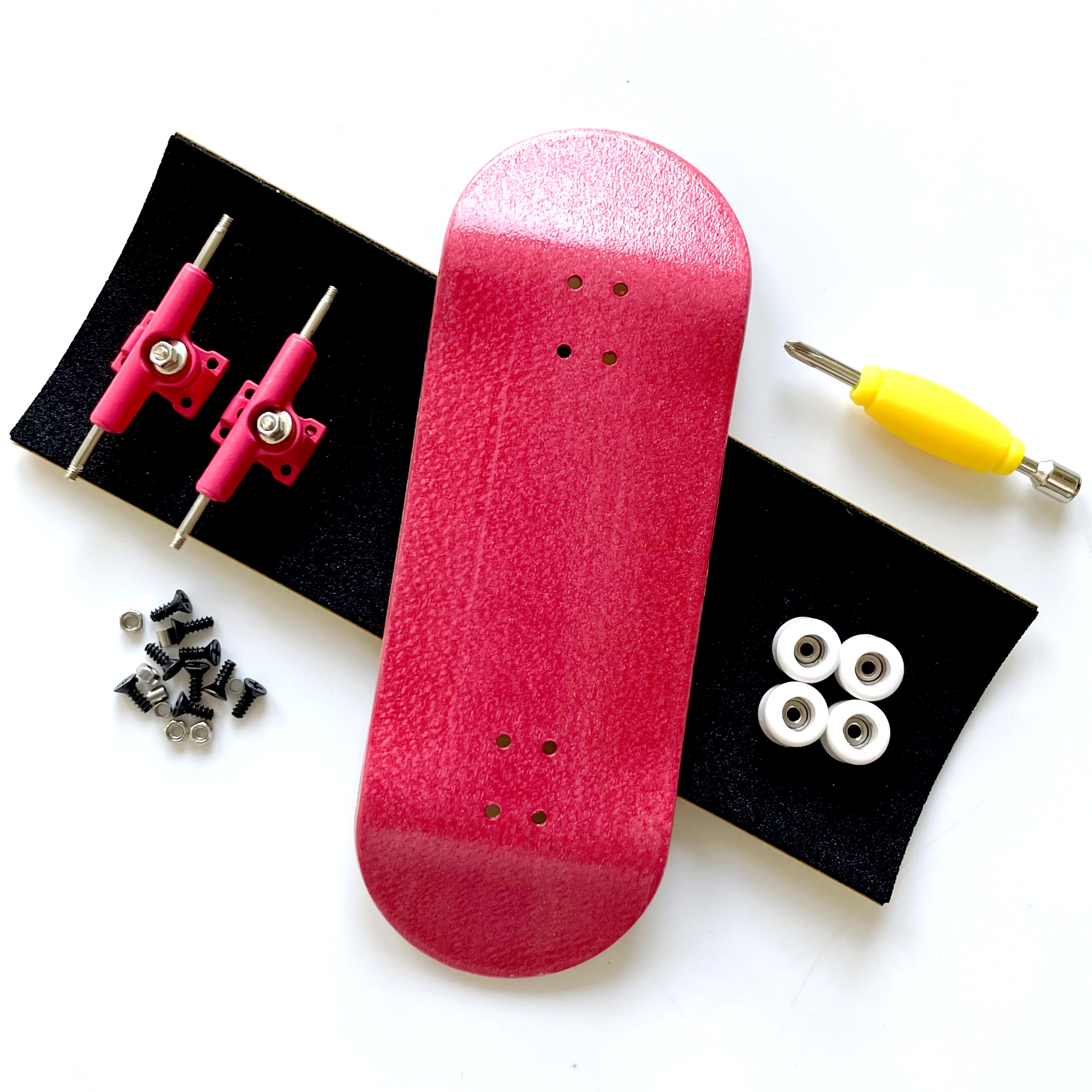34mm Fingerboard Set with Double Axle Trucks Bearing Wheels: Gold