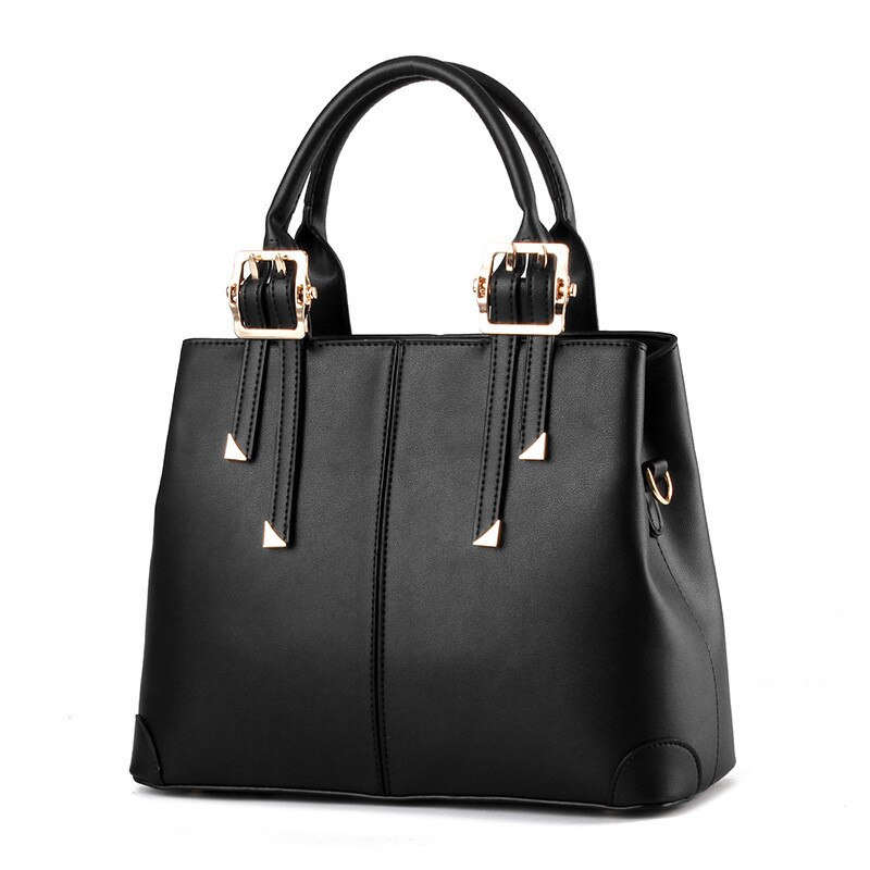 Femmes sac concepteur nouvelle décontracté femmes sacs à main de luxe sac à bandoulière PU Style coréen grande capacité: Black