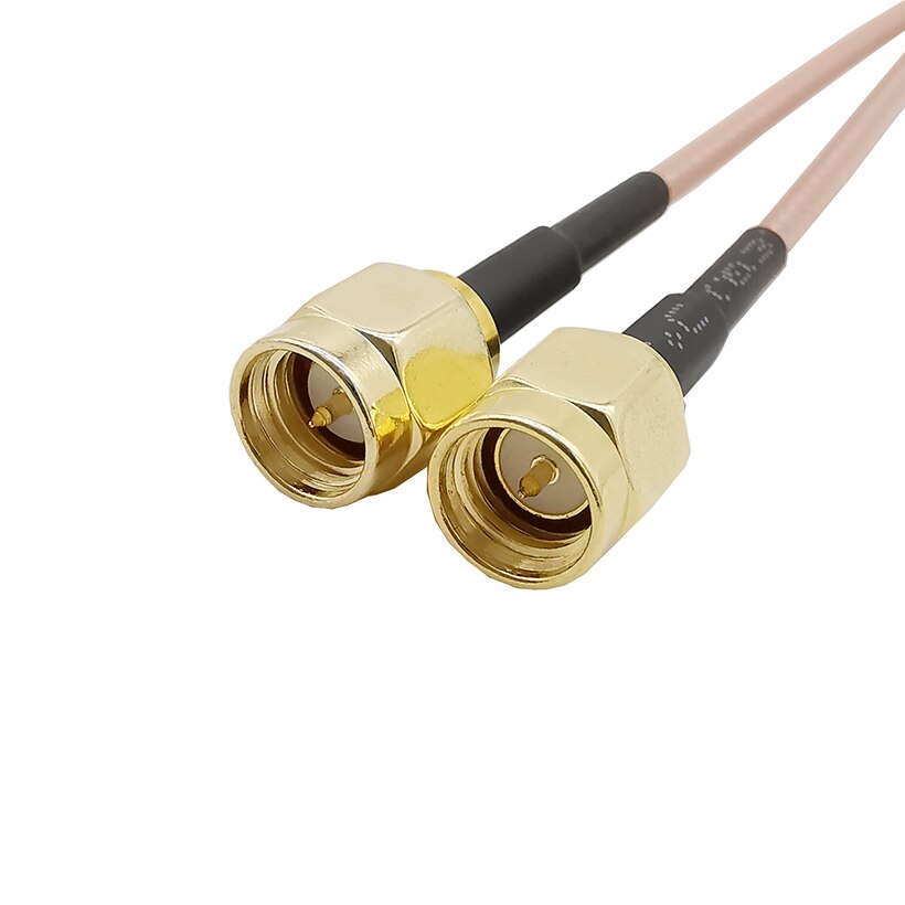 1Piece Double 2x SMA Male Plug to SMA Female Jack Bulkhead Adapter Connector RG316 Coaxial Cable WiFi Antenna Pigtail