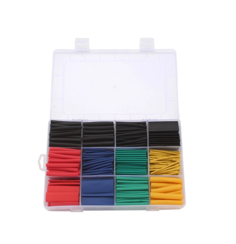 530Pcs 2:1 Krimpkous Wire Cable Sleeving Wrap Krimpkous Isolatie Krimpkousen Polyolefine Krimpen Buizen