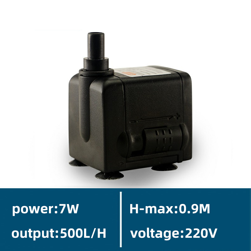 AC 220V 4type US Plug Submersible Water Pump Aquarium Fountain Air Fish Pond Tank 1pcs: 7W