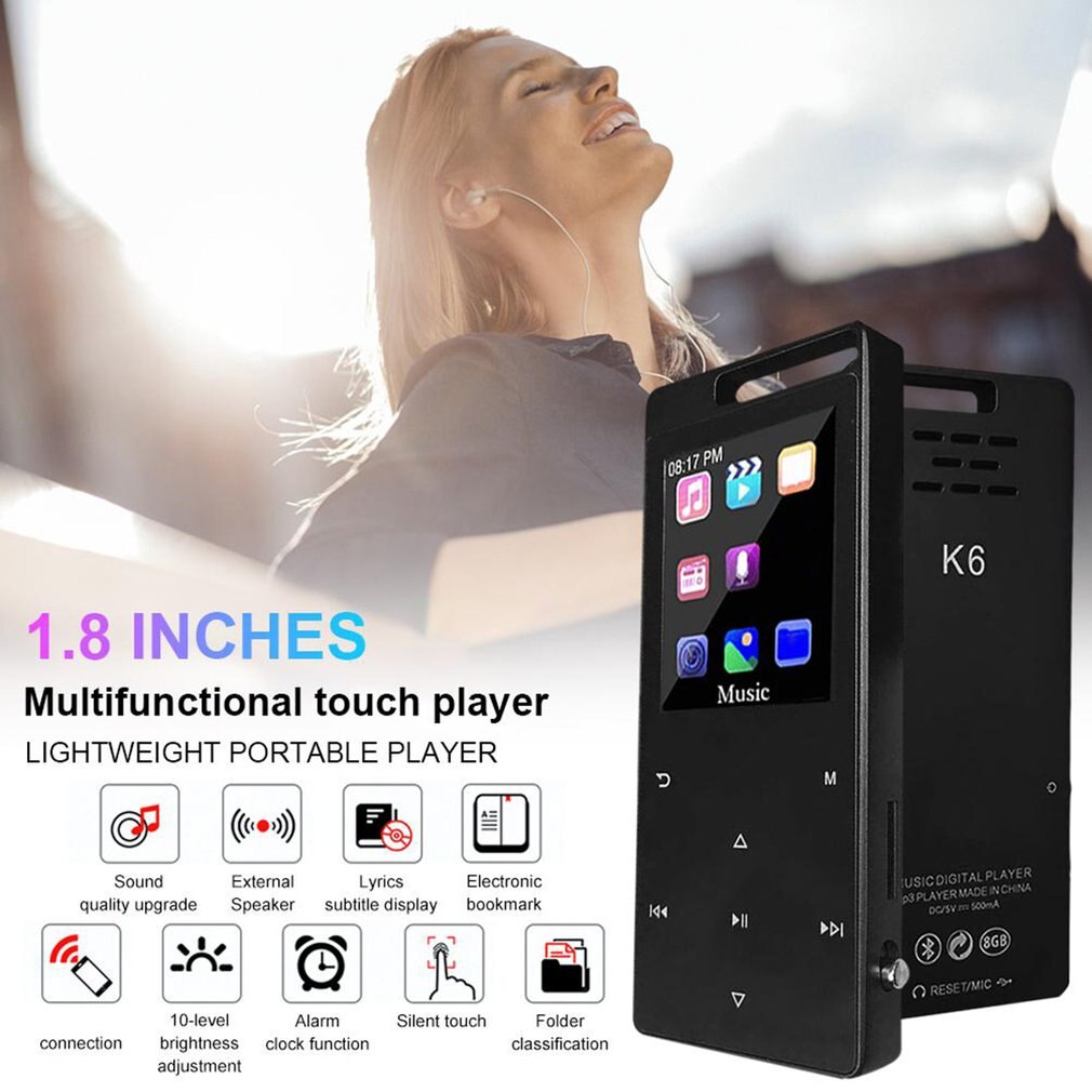 MP3 mp4 Music Player Lossless Sound Music Player TXT E-book FM Recorder TF Card 1.8-inch Video Player