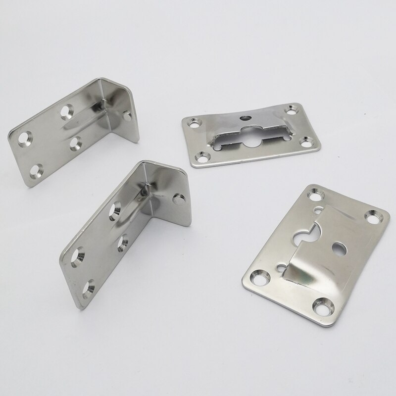 2 Set Marine Grade Stainless Steel Table Bracket Set Removable Multiple Usage for House Boat Marine Accessories Hardware