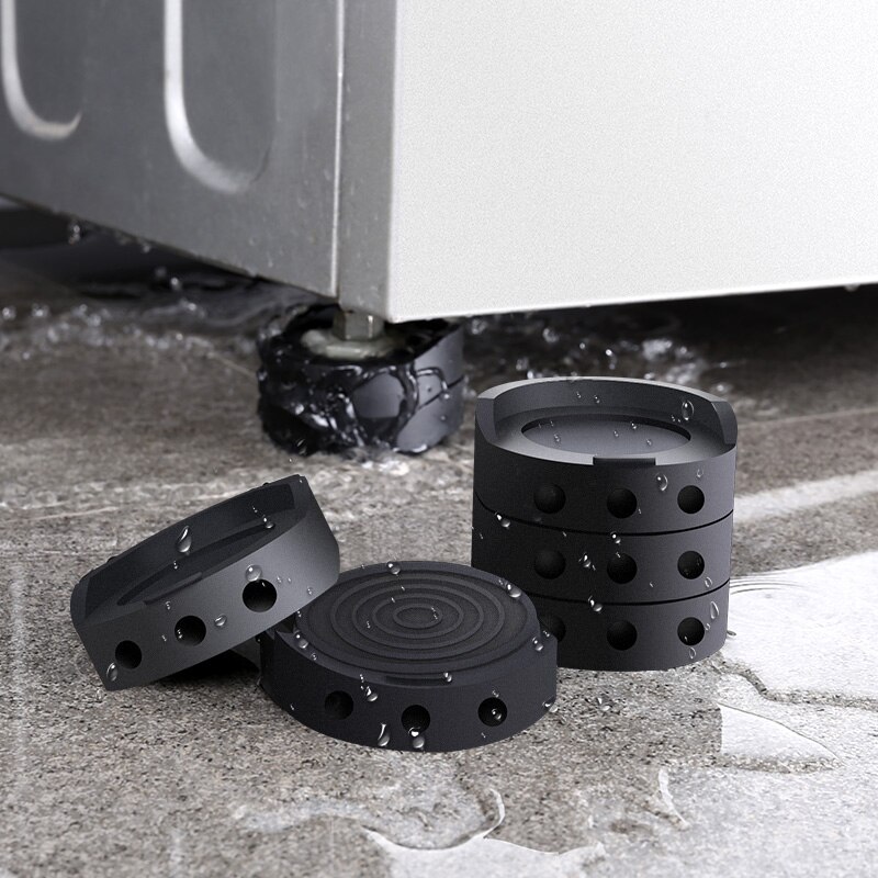 4PCS Rubber Washing Machine Feet Pads Raiser Heavy Duty Anti Vibration Foot Slip Mat Floor Protector Furniture Leg Cover Caps