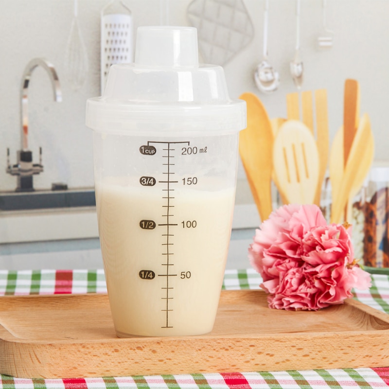 Taza para batidos de proteínas en polvo, taza para té y leche, taza para batidos a escala, botella de agua para ejercicio, 200ml