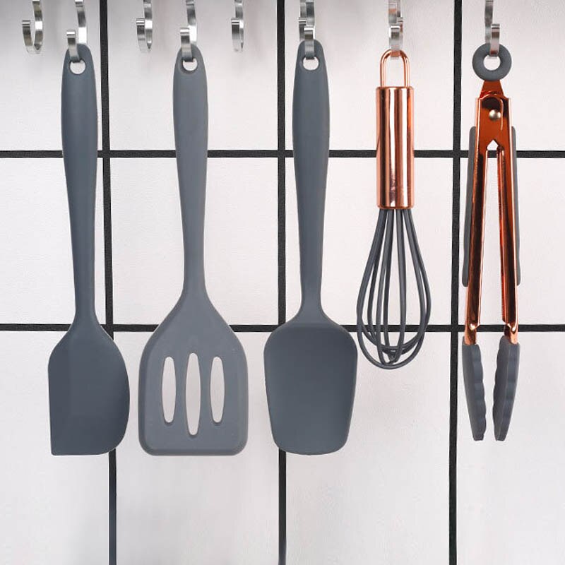 1Pcs Mini Baking Tools Spatula Shovel Food Grade Silicone Multi Purpose Kitchen Utensils 3Colors Cooking Supplies Non-stick