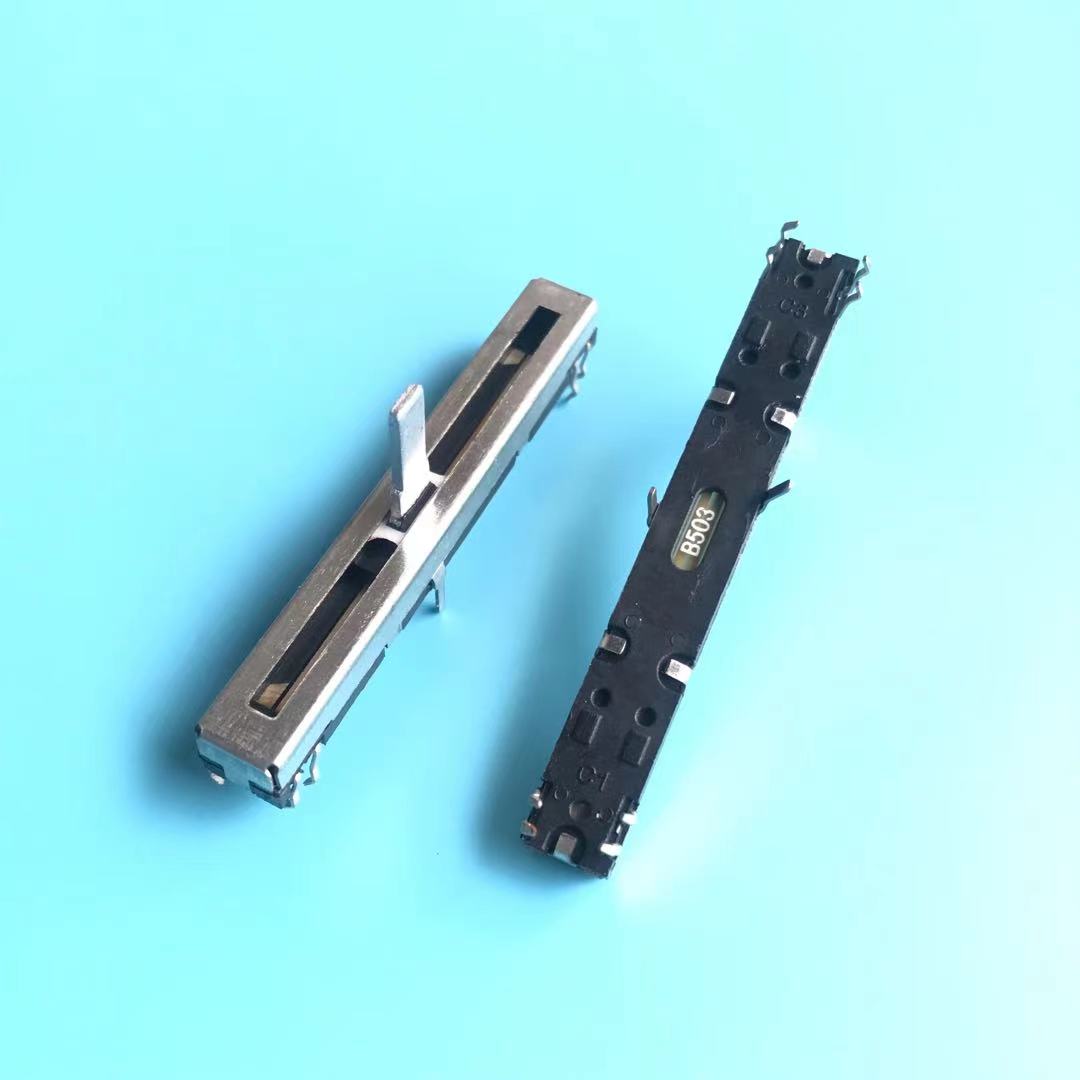 Potentiomètre à Double glissière B50K B50KX2, 6cm, 60MM, longueur de la poignée 15MM, 20 pièces/lot