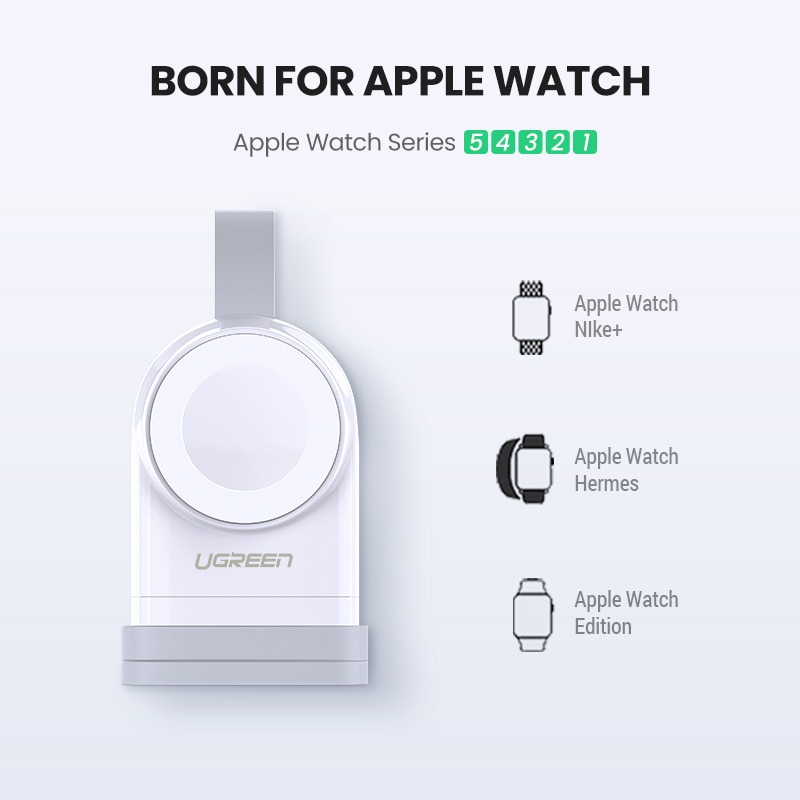 Ugreen Drahtlose Ladegerät für Apple Uhr Ladegerät Serie 5 4 3 2 1 Tragbare MFi USB Ladegerät Für Apple 3 magnetische Drahtlose Lade