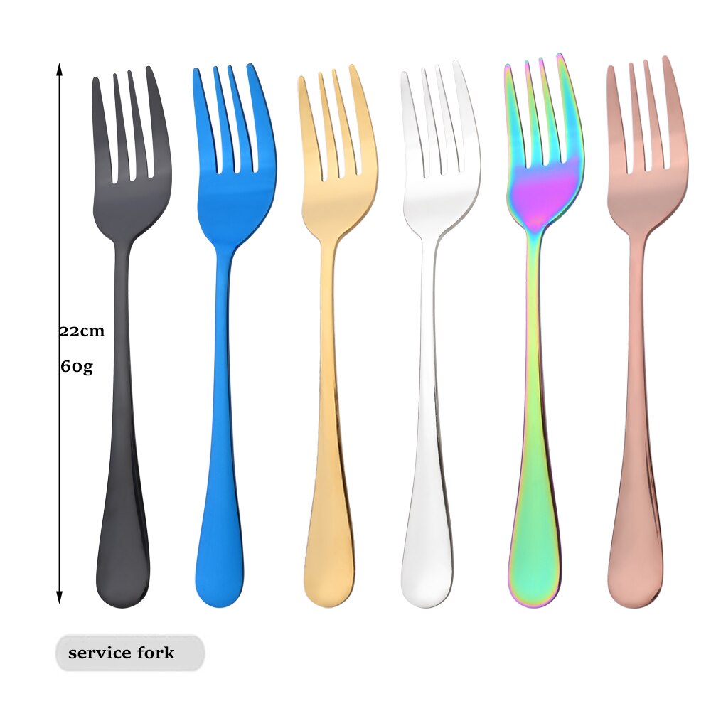 Mirror Kitchen Dinnerware Dinner Public Fork Restaurant Stainless Steel Distributing Fork Buffet Serving Fork Accessories Tools