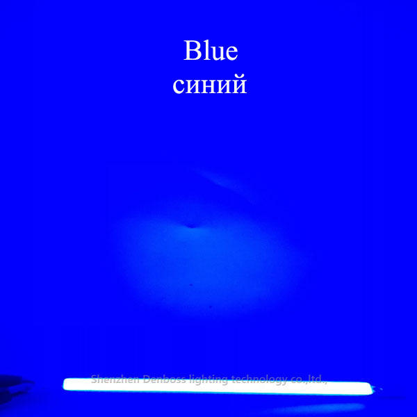 [ALLCOB] 3V 3,7 V DC 60x8mm tira LED COB 1W 3W blanco frío cálido azul rojo COB fuente de luz LED para lámpara de trabajo de bicicleta DIY: Azul / 1 W