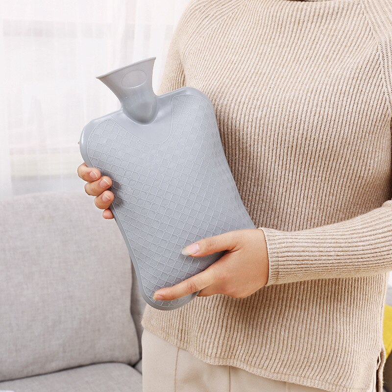 Multifunctional Solid Color Thick Water Bottle PVC Silicone Rubber Water Bottle Warm Palace Warm Handbag